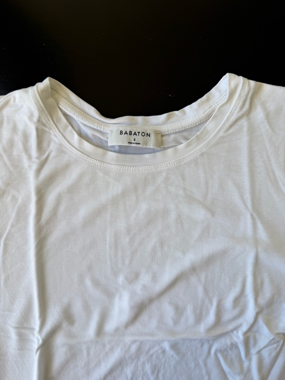 Babaton White Short Sleeve Crew Tee
